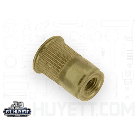 Avk Rivet Nut, #6-32 Thread Size, 0.310 in Flange Dia., .420 in L, Steel BTI-AKS4T-632-80/B